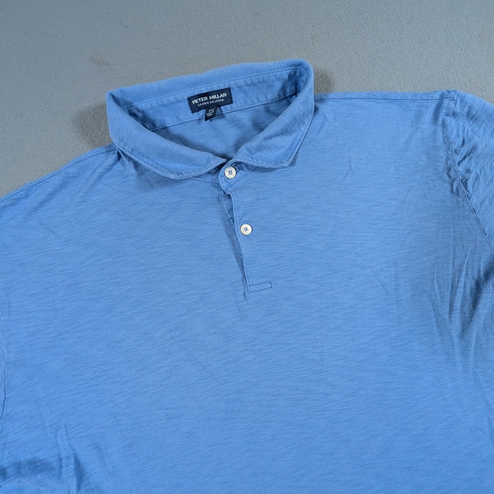 Peter Millar Polo Shirt Mens XXL Crown Crafted Pima Cotton Slub Short Sleeve
